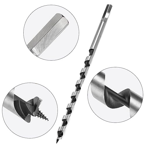 3 Pcs Long Wood Drill Bits Set - Woodworking Drill Bit Sets Auger Drill Bit for Wood Hexagonal Auger Bit 6mm/8mm/10mm*230mm for Block, Tile and Plastic 3 3 Pcs Long Wood Drill Bits Set - Woodworking Drill Bit Sets Auger Drill Bit for Wood Hexagonal Auger Bit 6mm/8mm/10mm*230mm for Block, Tile and Plastic - Image 3