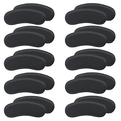iZhuoKe Fersenpolster Pads[10 Paar],Ferse Schuheinlagen,Gegen Reibung und Blasen,SneakerSelbstklebende Schuheinlagen,für Besseren Schuh Passend und Komfort(Schwarz) Cover