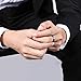TRUMIUM 4mm Tungsten Wedding Band for Men Women Thin Gunmetal Black Plated Matte Finished Engagement Promise Rings Beveled Edges Comfort Fit Size 9