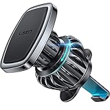 LISEN Car Phone Holder Mount, [Upgraded Clip] Magnetic Phone Car Mount [6 Strong Magnets] Cell Phone Holder for Car [Case Friendly] iPhone Car Holder Compatible with All Smartphones & Tablets