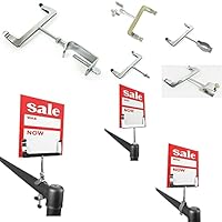 New Chrome Display Price Ticket Card Holder for Clothes Rail in 5 Style CLAMP ON/Screw/Push in/Square Screw in/Oval CLAMP