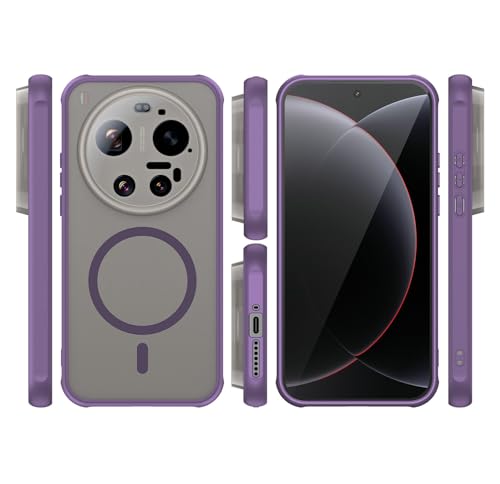 Image of Compatible with Xiaomi 17 Ultra Case Cover,Compatible with MagSafe,Anti-Fall,Compatible with Xiaomi 17 Ultra 5G 25128PNA1C Cell Protective Phone Case Purple