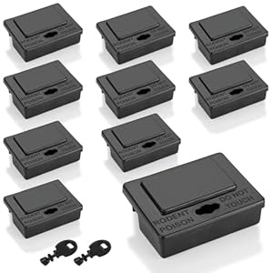 10 x lokdoos voor muizen, veilige muizenlokdoos voor muizen, lokstation voor het neerleggen van muizen, woelmuis, muis effectief in de tuin bestrijden