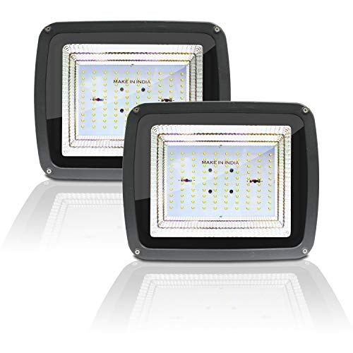 Image of MLD 100w led flood light outdoor waterproof IP65 Grey Body With 2 Years Warranty |100W,White | Pack of -2
