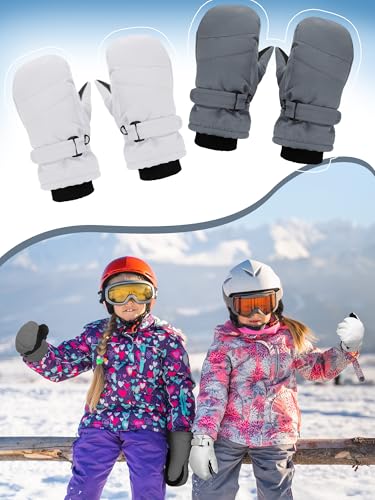 Image of SATINIOR Kids Snow Mittens Waterproof Winter Ski Gloves Warm Thicken Snow Gloves for Girls Boys