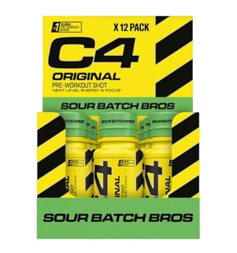 C4 Original Shots Cellucor : pack de 12 bouteilles de 60 ml pour le sport