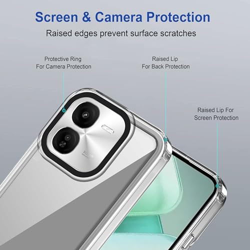 Image of amazon basics Back Case Cover for iQOO Z9x 5G | Compatible for iQOO Z9x 5G Back Cover | Case Cover with Camera Protection | (TPU + PC | Transparent)