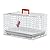 MDC Cat Carrying Basket, White, top opening with durable handle