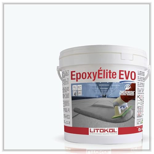 Tile Doctor EpoxyElite EVO 11 lbs./5 kg. Bucket of Litokol White 1 Epoxy Tile Grout TMPEEEVO001,