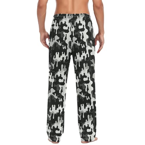 Men's Pajama Pants,Melting Camouflage Lounge Lightweight Sleep Bottoms Pants with Pockets Size S-XXL2