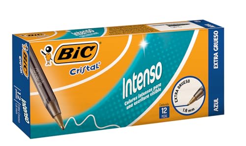Stylo à bille large bleu Cristal idéal pour prendre des notes claires au bureau