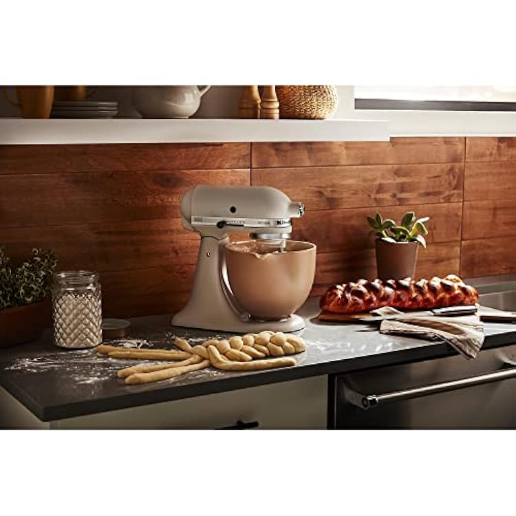 KitchenAid 5 Quart Ceramic Bowl for all 4.5-5 Quart Tilt-Head Stand Mixers KSM2CB5PFC, Fired Clay