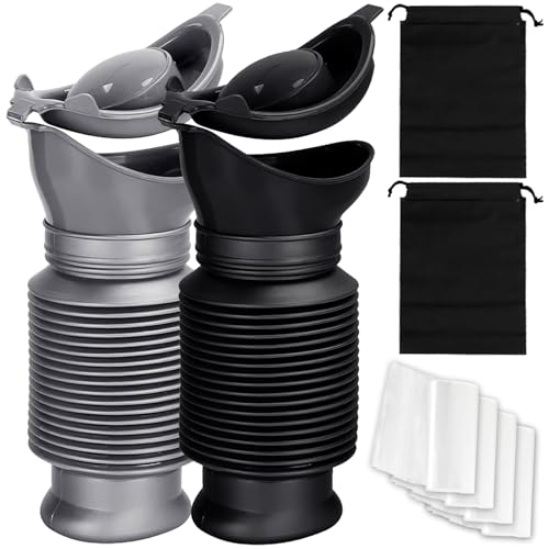 Portable Urinal for Men Pee Bottles for Men Adjustable Emergency Car Pee Bottle with Disposable Bag 750ml Travel Urinals for Men and Women Urine Bottle for Camping Road Trips and Traffic Jams