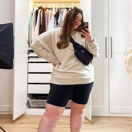 Diu Life 3 Pack Biker Plus Size Shorts for Women with Pockets - High Waist 8" Black Workout Shorts for Yoga (1X 2X 3X 4X)4