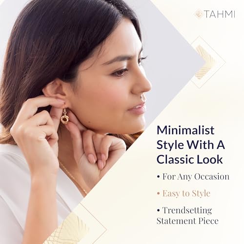 Dainty 14K Yellow Gold-Filled Simple Circle Love Knot Dangle Earrings Elegant Designer Jewelry Gift Idea for Classy Minimalist Women2