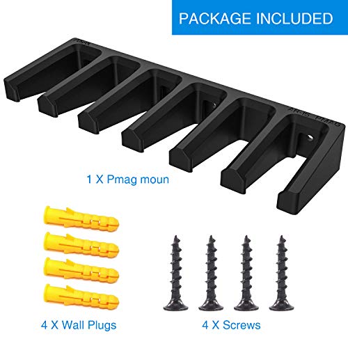 Solid ABS 6X Standard PMAG Wall Mount, Mag Holder, Home Magazine Storage Rack, 1 Pack - Thumbnail 7