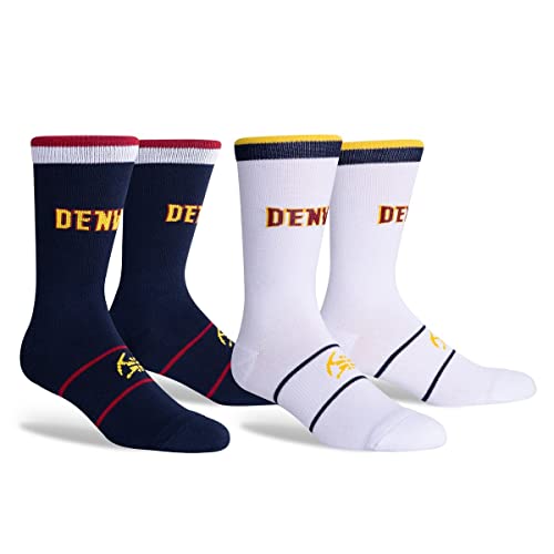 Stance Denver Nuggets PKWY by Stance Home Away 2-Pack Multi LG (US Men's Shoe 9-13)