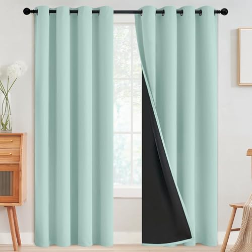 Image of Galaxy Home Decor Premium True Blackout Curtains for Long Door 9 Feet Long 100% Light Block | Thermal & Noise Insulation | Black Back Coating | Pack of 1 | Sky