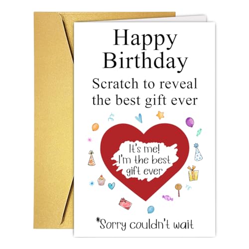 Funny Birthday Card for Him Her, Humor Scratch Off Birthday ...