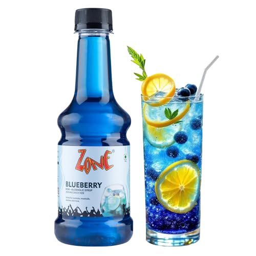 Image of Zone Blueberry Syrup 300ml | Fresh Blueberries Flavor for Mocktails, Cocktails, Lemonades, Iced Teas & More | Non Alcoholic, More Servings, Premium Taste, Great Value | 12+ Flavours