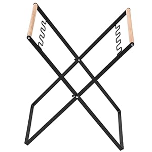 AUNMAS Müllsackständer, Müllsackhalter, modernes zusammenklappbares Design für Garten, Terrasse, Hof Schwarz