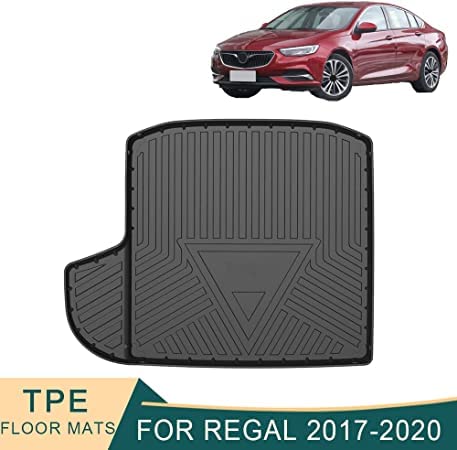 BSAITE Tapis de Coffre s’adapte pour Buick Regal 2017-2020, Housse de Coffre de Qualité Supérieure Imperméable, Antidérapant, Résistant à l'usure et Adapté aux Chiens avec Bords Surélevés