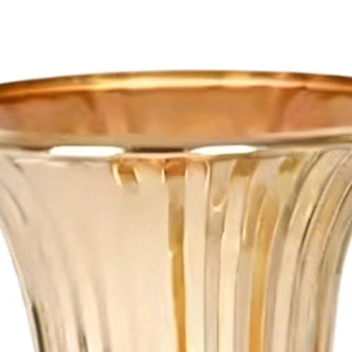 Vase trompette doré stable pour fleurs de centre de table de fête - 7