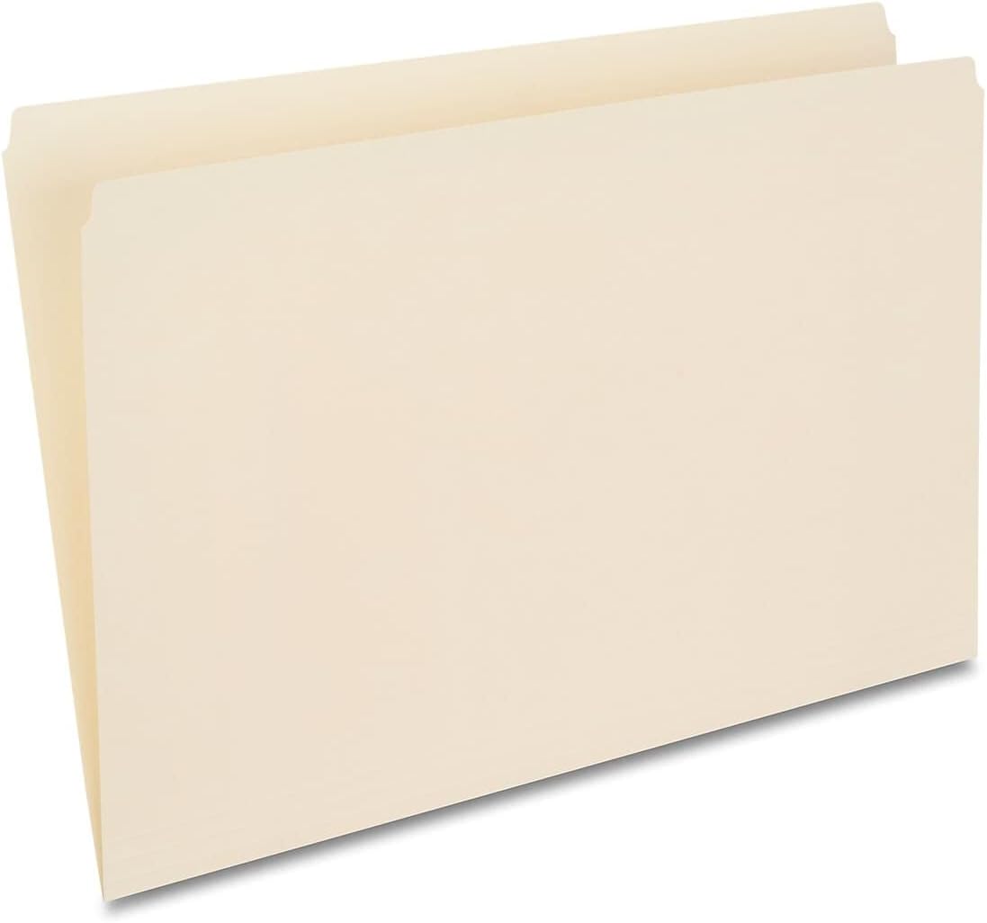 Pendaflex 753 File Folders, Straight Cut, Top Tab, Legal