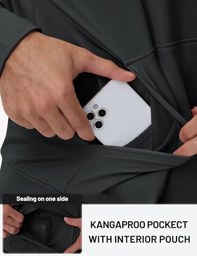 TACVASEN Mens Hoodies Fleece Lined Pullover Athletic Water-resistant Casual Workout Midweight Sweatshirts Kangaroo Pockets4