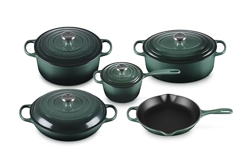 Image of Le Creuset Enameled Cast Iron Signature Cookware Set, 9 pc., Artichaut