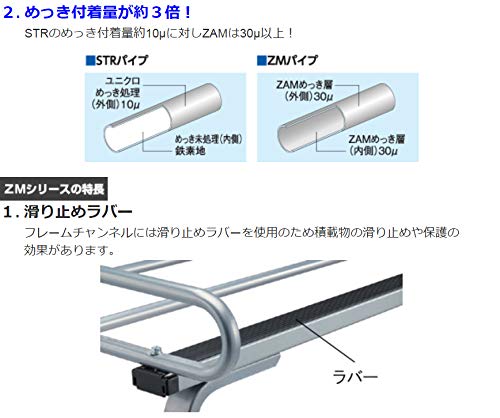 Amazon | ROCKY 一般物用 雨ドイ挟み込みタイプ 8本脚 ルーフキャリア