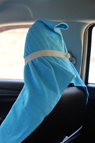 Image of ROMAN HOME 100% Superfine Cotton Solid Large Luxury Office Chair Towel with Tie Knot 450 GSM - (Pack of 1) Original Product AS PER Picture Shown (1, car Sky Blue, Medium)