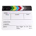 PMLAND Professional Studio Camera Photography Video Acrylic Clapboard Dry Erase Director Film Movie Clapper Board Slate with Color Sticks 10x12" (White)