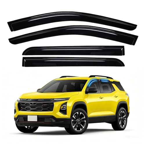 Equinox Rain Guards - Window Visors for Chevrolet Chevy Equinox 2025 2026(Not for EV), Out-Channel Side Window Rain Guards for Equinox Accessories, 4PCS, Black, Car Accessories