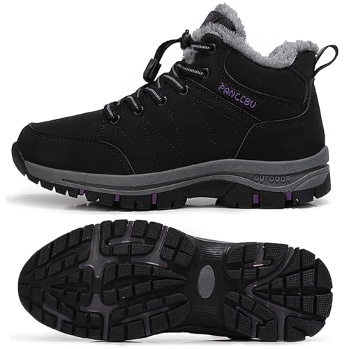 Women's Snow Boots Fur Lined Warm Ankle Boot Waterproof Anti-Slip Winter Outdoor Sports Shoes4