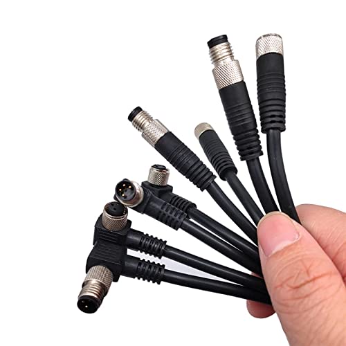 Conector de sensor M8 de 3 pines macho angular con cable de PVC 2 metros 8