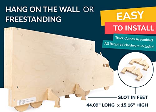 Wood Toy Car Storage Organizer – Holds 48 Diecast Cars - Freestanding Or Wall Display Case Shelf – Matchbox & Hot Wheels Car Compatible, Fsc Wood, Included Cleanup Game – Toy Storage For Ages 3+ #TOP3