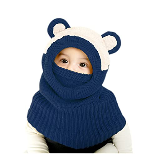 Image of Baby Girls Boys Winter Hat Scarf Kids Earflap Hood Scarves