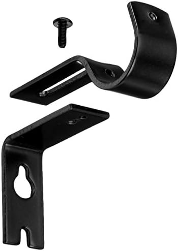 Amazon Basics Adjustable Wall Bracket, Set of 2, Black
