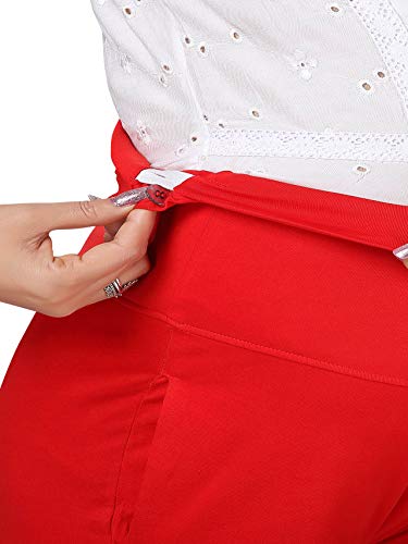 Image of Women's Cotton Lycra Over The Belly Maternity Leggings for Pregnant Women for Pre & Post Pregnancy