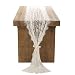 Ling's moment White Lace Table Runner/Overlay 32x120 Inches Rustic Chic Wedding Reception Table Decor Boho Party Decoration Baby&Bridal Shower Decor