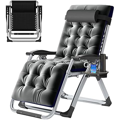 SLSY Zero Gravity Chair, Reclining Lounge Chair with Removable Cushion & Tray for Indoor and Outdoor, Ergonomic Patio Recliner Folding Reclining Chair Cover