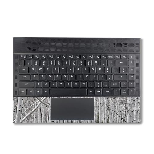 Image of MightySkins Carbon Fiber Skin Compatible with Alienware X14 R2 (2023) Full Wrap Kit - Birch Forest | Protective, Durable Textured Carbon Fiber Finish | Easy to Apply & Change Styles | Made in The USA