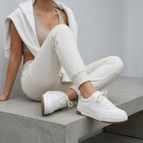 Image of CUSHIONAIRE Serve Casual Walking Sneakers for Women, Lace Up Tennis Shoes with Memory Foam and Gum Rubber Sole, Wide Width Available