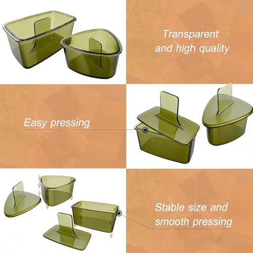 Image of 3PCS Clear Green Onigiri Rice Ball Mold Maker Kit, Musubi Press, Triangle Sushi Press for Kid Lunch Bento, Non-stick, BPA-Free