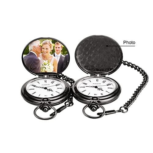 Image of TREEWETO Mens Engraved Pocket Watch for Father of The Bride Gifts from Daughter Pocket Watches Dad of The Bride Gifts Wedding Gift for Father of The Bride