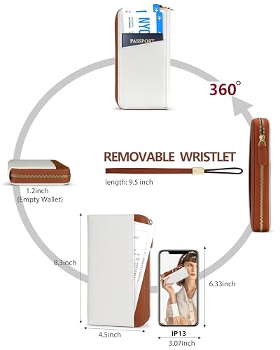 Image of Large Wallet for Women, Clutch Wallet with Passport Holder