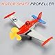QUARKZMAN 2mm DC Motor Propeller, 30mm Lüfterform 3-Blatt Kunststoff Rundpropeller Für DIY Modellflugzeug Wissenschaft Spielzeug Motor RC Boot Mikro (Gelb, Packung Mit 10 Stück)