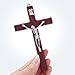 ZYFLSQ Catholic Crucifix Wall Cross, 4.7 inch Small Catholic Wooden Jesus Cross for Home Decor (6 pcs)