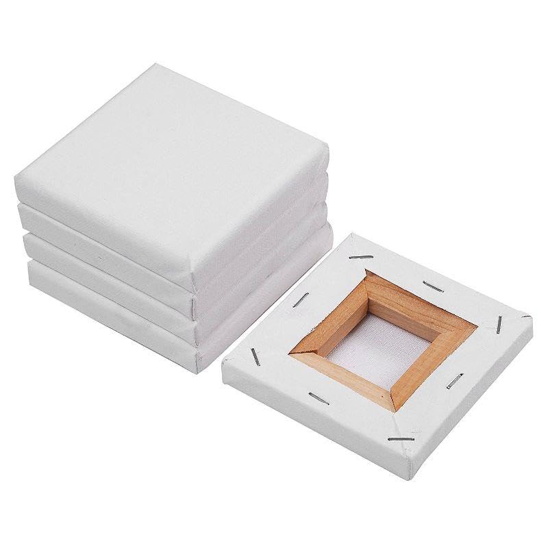 CABLEPELADO Lienzo para pintar | Lienzos en blanco pre-estirados para acrílico, óleo, y medios húmedos | 100% Algodón | Apto para artistas profesionales y aficionados | 380 gramos | 10 x 10 cm